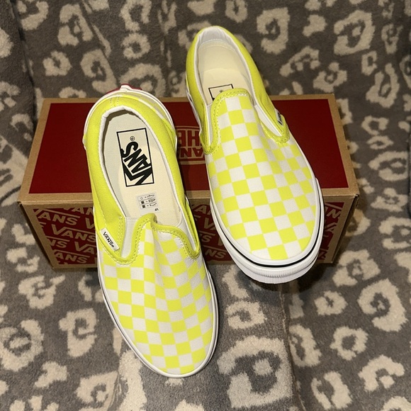 Vans Slip-On Checkerboard Skate Shoe Evening Primrose 😍 New 🆕 & Never Worn 😍 - Picture 17 of 17